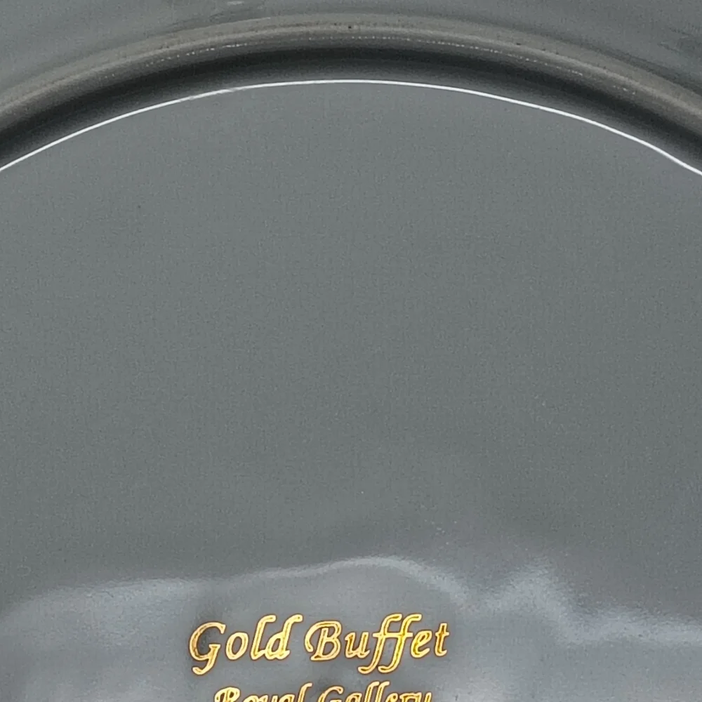 Royal Gallery, Gold Buffet 10inch Green Dinner Plate.